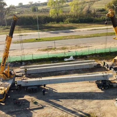 Carga de vigas para puente